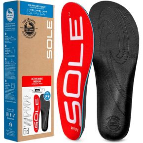 SOLE Active Medium - Plantar Fasciitis Relief Arch Support Insoles - Orthotic Shoe Inserts - Men's Size 3/Women's Size 5