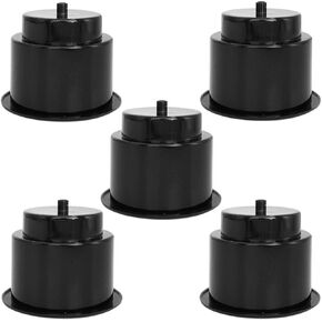 Yuanhe Black Plastic Cup Drink Holder Insert with Drain for Boat Car Marine Rv, 5PCS