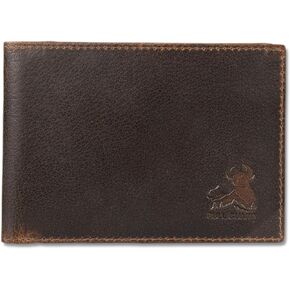 BULL GUARD Bifold Leather Wallet Slim Men's RFID Blocking Technology Premium Durable Leather & Tight Stitching, Quick Access Design with Security and Style Ideal for Work, Travel or Adventure