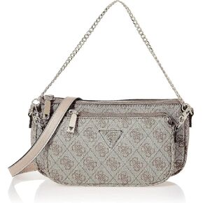 GUESS Noelle Double Pouch Crossbody, Latte Logo