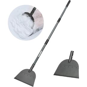 Breeze Touch 68in Ice Scraper for Driveway, Steel Portable Snow Shovel for Car Length Adjustable, Snow Removal, Ice Breakers, Ice Chopper, Metal Garden Shovel, Flat Shovel for Sidewalks Clear Weeds