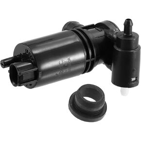 Motoforti Windshield Washer Motor Pump, for Nissan Rogue Sport 2017-2021, Plastic, with Grommet, Black