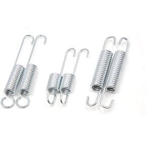 6 Pcs Metal Motorcycle Kickstand Kick Side Stand Spring Silver Tone Auto Replacement Parts