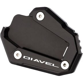 Motorcycle Side Stand Extension Kickstand Plate Compatible With Ducati Diavel 1260 1260S 2019 2020 2021 2022 2023 | Foot Pad Support Diavel1260 Accessories (red-2)