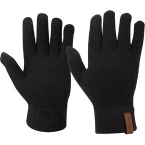 Hurley Women's Winter Gloves - Lightweight Woven Knit Touchscreen Gloves