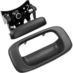 15997911 Upgraded Metal Tailgate Handle Latch, with Plastic Bezel Trim Rod Clips, Compatible with 1999-2007 Chevy Silverado GMC Sierra 1500 2500 3500, Replaces# 15228539 15228541 15228540