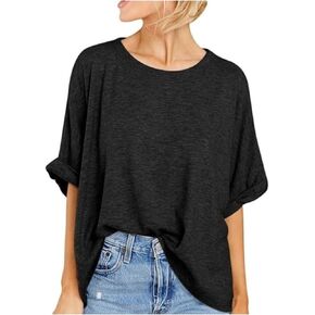 Women's Oversized T Shirts Loose Fit Tunic Tshirts Casual Summer Short Sleeve Tops Basic Tees