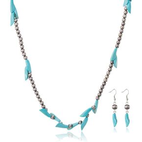 Rustic Couture's Western Turquoise Jewelry Set for Women Multi Layer Necklaces Navajo Cowgirl Beaded Neacklaces in Kuwait