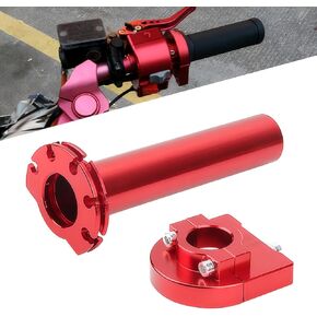 1 PC Motorcycle 7/8" Throttle Grip, 5" x 0.98" Alloy CNC Anti-Rust Throttle Control Grip, Quick Turn Torque Accelerator Modification Accessories, Universal for Most Motorcycles (Red)