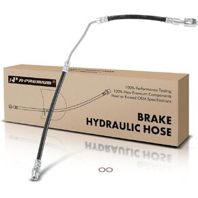 A-Premium Rear Passenger Brake Hydraulic Hose Compatible with Select BMW Models - E53 X5 2000 2001 2002 2003 2004 2005 2006 - Replace# 34301165766