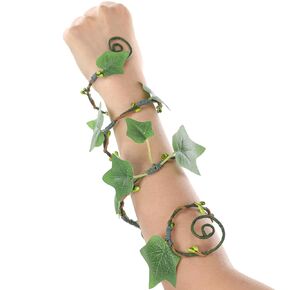 Renaissance Fairy Ivy Arm Wrap - 1 PC Woodland Elven Bracelet Elf Costume Fantasy Forest Mother Nature Costume for Adult Women 2024 Halloween Christmas Cosplay Princess Core Aesthetic Accessories