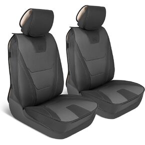 CAT® Faux Leather Seat Covers for Trucks SUVs Tough Rugged Interior Protection Universal Car Seat Covers for Car, SUV, Truck Seat Covers Front Seat Covers (2)