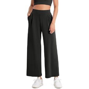 ODODOS Modal Soft Wide Leg Cropped Pants for Women High Waist Casual Relaxed Pants with Pockets-25 Inseam