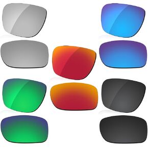 Polarized Lenses Replacement for Oakley Holbrook XL OO9417 Sunglass - Dark Black+Silver Grey+Fire Red+Ice Blue+Lawn Green