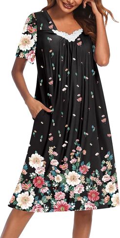 Ekouaer Nightgowns for Women House Dress Nightgown with Pockets Mumu Dress in Saudi Arabia