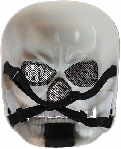 Horror Skull Mask with Movable Mouth Jaw for Men 2024 Halloween Scary Cosplay Helmet in Kuwait