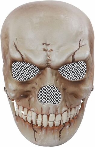 Horror Skull Mask with Movable Mouth Jaw for Men 2024 Halloween Scary Cosplay Helmet in Kuwait