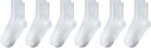 VWU Women Crew Socks Cotton Dress Socks Ankle Neutral Casual Daily Wear Gilr Lady Solid Color Quarter Socks SIze 5-9/9-12 in Saudi Arabia
