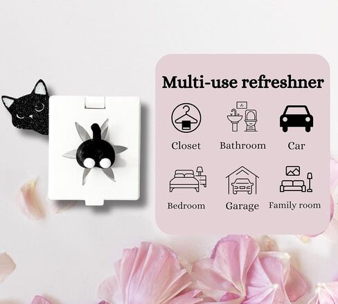 Car Air Freshener – Cute Design Car fragance, Organic Natural Essential Oil Aroma Beads, Non-Toxic car air freshener, Long-Lasting car air freshener, Mild Scent car air freshener, Kitty in Saudi Arabia