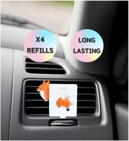 Car Air Freshener – Cute Design Car fragance, Organic Natural Essential Oil Aroma Beads, Non-Toxic car air freshener, Long-Lasting car air freshener, Mild Scent car air freshener, Kitty in Saudi Arabia