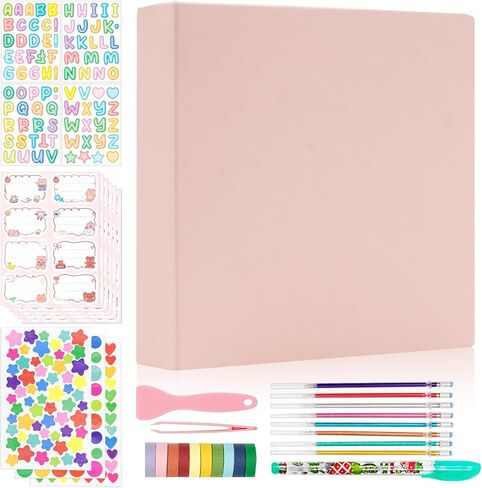 Photo Album Self Adhesive, 2x3 3x5 4x6 inch DIY Scrapbook with 25 Blank Pages, Gifts for Mom, Family Baby and Wedding (Purple) in Kuwait