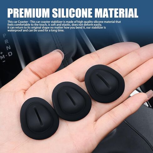 6 PCS Car Cup Position Limiter, Soft Anti-slip Silicone Design, Tool-less Installation, Universal Shockproof Portable Automotive Cup Holder Accessory for Truck SUV Car (Black) in Saudi Arabia