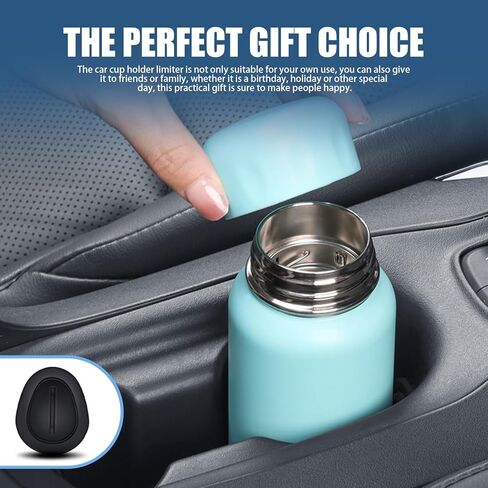 6 PCS Car Cup Position Limiter, Soft Anti-slip Silicone Design, Tool-less Installation, Universal Shockproof Portable Automotive Cup Holder Accessory for Truck SUV Car (Black) in Saudi Arabia