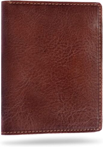 Tony Perotti Men's Italian Leather Bifold Wallet With ID Window Flap, Card Holders, Pockets - Eco-Friendly Vegetable-Tanned Full Grain Leather Wallet Made in Italy - Brown in Saudi Arabia