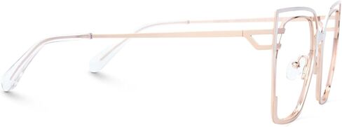 Zeelool Oversized Blue Light Glasses for Women Fashion Metal Square Eyeglasses Non Prescription Quinn in Kuwait