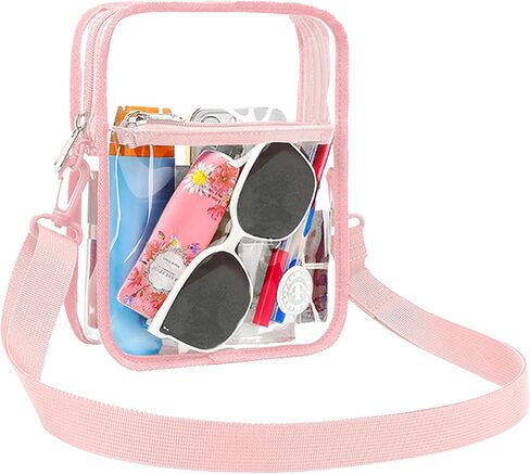 Clear Bag Purse Crossbody Transparent Bag with Sturdy Plastic Buckle for Stadium Events Concerts in Saudi Arabia