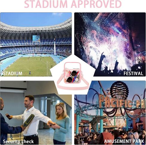 Clear Bag Purse Crossbody Transparent Bag with Sturdy Plastic Buckle for Stadium Events Concerts in Saudi Arabia