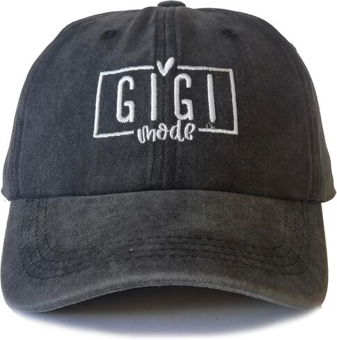 Nana Mimi Gigi Hats for Women Embroidered Washed Adjustable Baseball Cap for Mom Grandma in Saudi Arabia