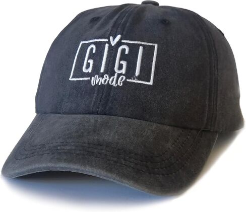 Nana Mimi Gigi Hats for Women Embroidered Washed Adjustable Baseball Cap for Mom Grandma in Saudi Arabia