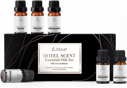 JCLOUD Fall Essential Oils for Diffusers for Home, Autumn Scented Fragrance Oils Gift Set, Incl. Black Vanilla, Cinnamon & Santal Aromatherapy Diffuser Oils - Spicy, Woody & Oriental Scents, 6 * 10mL in Saudi Arabia