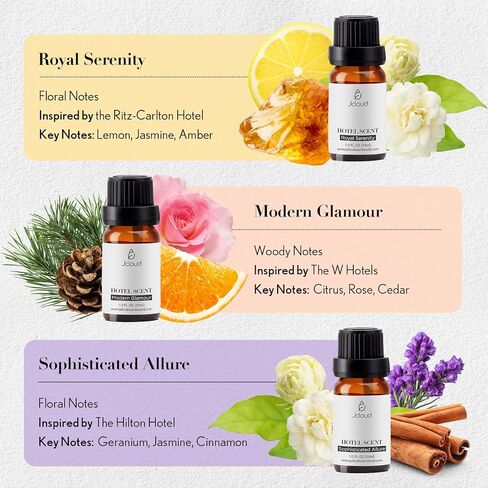JCLOUD Fall Essential Oils for Diffusers for Home, Autumn Scented Fragrance Oils Gift Set, Incl. Black Vanilla, Cinnamon & Santal Aromatherapy Diffuser Oils - Spicy, Woody & Oriental Scents, 6 * 10mL in Saudi Arabia