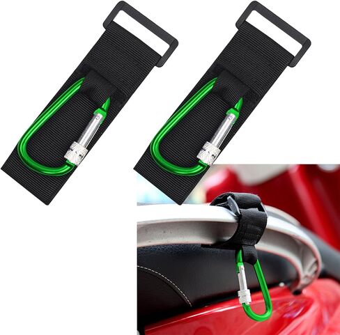 قطعتان من خطافات UTV من ASUBHA لتعليق سماعات الرأس، وخطاف دراجة نارية، ومشبك خطاف منظم متعدد الأغراض يناسب شريط لف مقاس 1.5 بوصة - 2.0 بوصة، وخطاف تعليق لخوذة قفص UTV للعربات التي تجرها الدواب، وحامل الأطفال، والدراجة in Kuwait