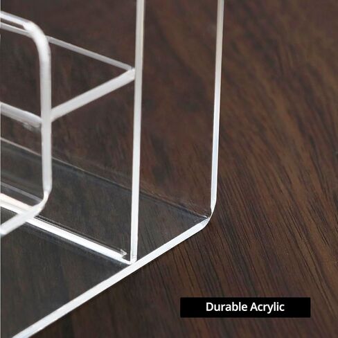 QWORK 4-Tier Acrylic Wallet وحامل عرض حقيبة اليد، متين، موفر للمساحة، حامل شفاف للاستخدام المنزلي والتجزئة in Saudi Arabia