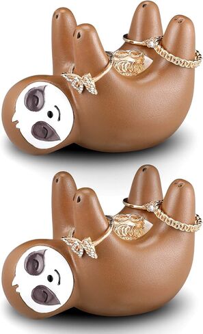 amyhill 2 جهاز كمبيوتر شخصى حامل حلقة الكسل لطيف حامل المجوهرات القرط القلائد ديكور الكسل فن الديكور الدائري وعاء الكسل حامل المجوهرات لمكتب العداد الليلي in Kuwait