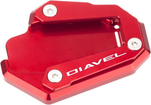 Motorcycle Side Stand Extension Kickstand Plate Compatible With Ducati Diavel 1260 1260S 2019 2020 2021 2022 2023 | Foot Pad Support Diavel1260 Accessories (red-2) in Kuwait