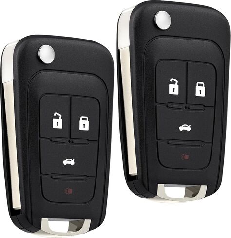 Car Key Fob Replacement for Chevy: Keyfob Replacement Fits for Chevy Cruze Equinox Malibu GMC Terrain Buick Encore Accessories Keyless Entry Remote Control (4 Buttons x2) in Saudi Arabia