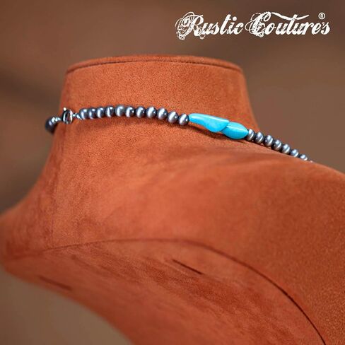 Rustic Couture's Western Turquoise Jewelry Set for Women Multi Layer Necklaces Navajo Cowgirl Beaded Neacklaces in Kuwait