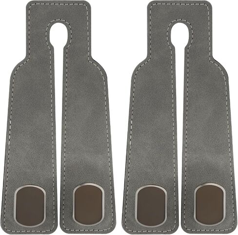 HONUTIGE 2 قطعة خطافات سيارة لمسند الرأس، 2 في 1 خطاف تخزين خلفي لمقعد السيارة خطاف مزدوج لمسند الرأس للسيارة ومحفظة السيارة وإكسسوارات تنظيم السيارة للحقائب والمحافظ وحقائب اليد (بني) in Kuwait