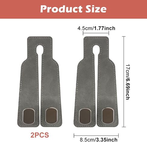 HONUTIGE 2 قطعة خطافات سيارة لمسند الرأس، 2 في 1 خطاف تخزين خلفي لمقعد السيارة خطاف مزدوج لمسند الرأس للسيارة ومحفظة السيارة وإكسسوارات تنظيم السيارة للحقائب والمحافظ وحقائب اليد (بني) in Kuwait