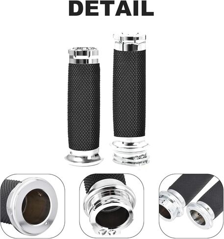 Motorcycle Grips 1 Inch Non Slip Rubber Thruster Grip Motorcycle Handlebar Grips for Harley Honda Kawasaki Suzuki Yamaha Bobber Chopper Cafe Racer BWM in Kuwait