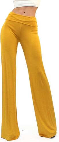 Vivicastle Women's USA Fold Over High Waist Wide Leg Long Palazzo Pants in Kuwait