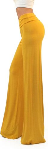 Vivicastle Women's USA Fold Over High Waist Wide Leg Long Palazzo Pants in Kuwait
