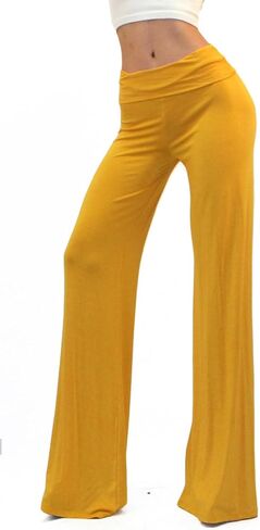 Vivicastle Women's USA Fold Over High Waist Wide Leg Long Palazzo Pants in Kuwait