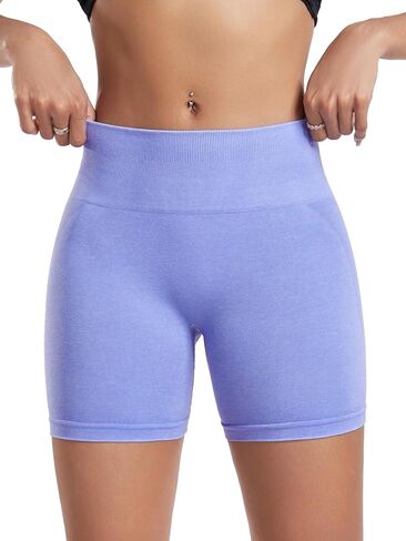 YNNTHY 3 قطع سراويل رياضية للنساء عالية الخصر سراويل قصيرة للتمرين واليوجا بدون خياطة in Kuwait