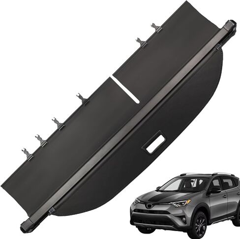 Marretoo Cargo Cover for Toyota Rav4 2013 2014 2015 2016 2017 2018 for Toyota Rav4 Accessories Black Retractable Factory Style SUV Trunk Cover Cargo Security Shade Trunk Cover in Kuwait