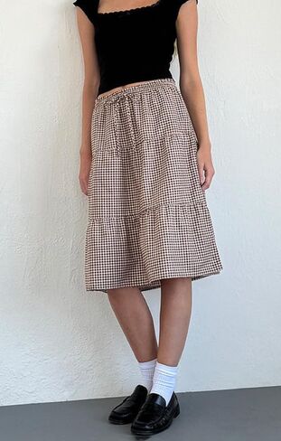 Vintage Grunge Fairycore Midi Skirts Printed Split Long Skirts A Line Mid-Calf Skirt Harajuku Fall Winter Retro Clothing in Kuwait